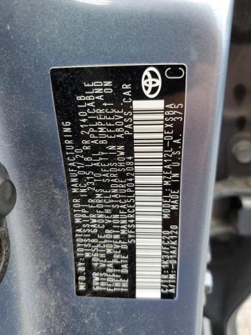 5YFS4RCE5LP042084 - 2020 TOYOTA COROLLA SE Blau Foto 12