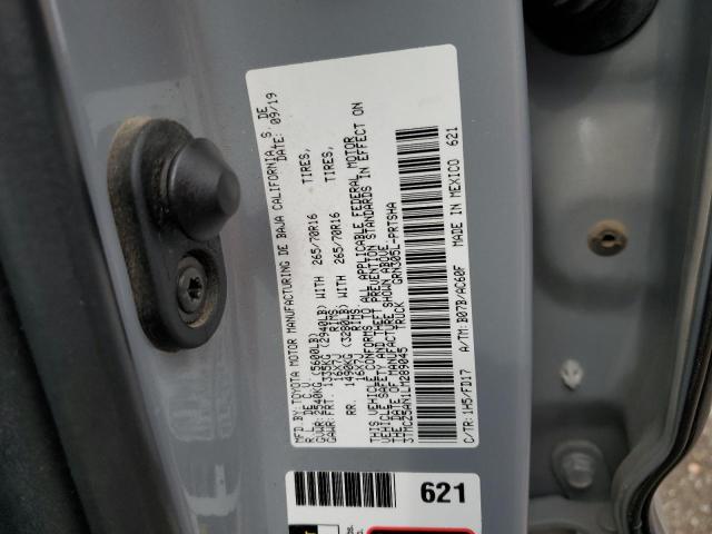 3TMCZ5AN1LM289045 - 2020 TOYOTA TACOMA DOUBLE CAB GRAY photo 12