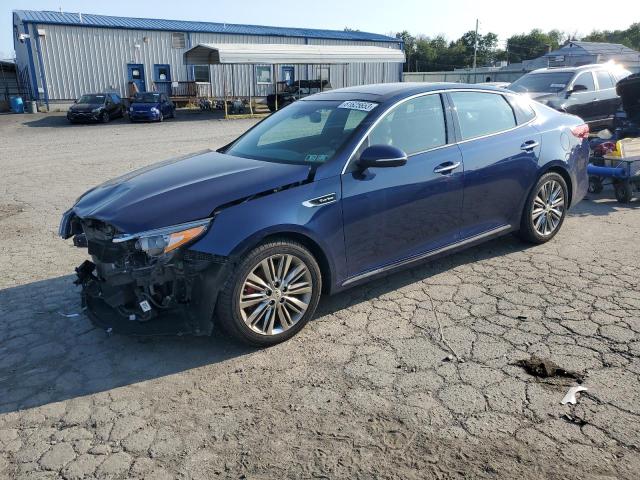 5XXGV4L22HG130229 - 2017 KIA OPTIMA SXL BLUE photo 1