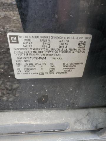 3GYFNBEY3BS513951 - 2011 CADILLAC SRX PERFORMANCE COLLECTION Қара фото 14