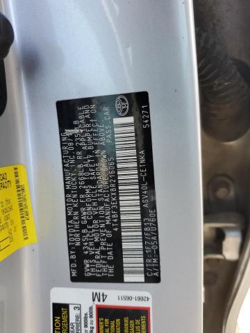 4T4BF3EKXBR216065 - 2011 TOYOTA CAMRY BASE Сріблястий фото 12