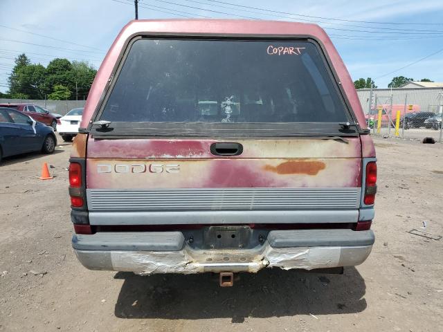 1B7HC16YXRS560512 - 1994 DODGE RAM 1500 BURGUNDY photo 6