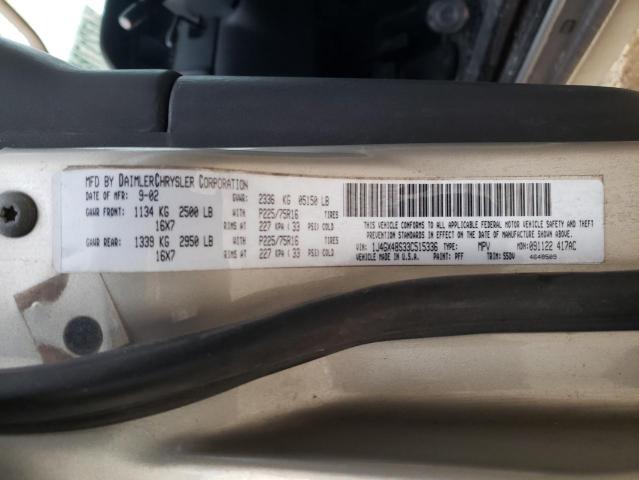 1J4GX48S33C515336 - 2003 JEEP GRAND CHER LAREDO ნაცრისფერი ფოტო 13