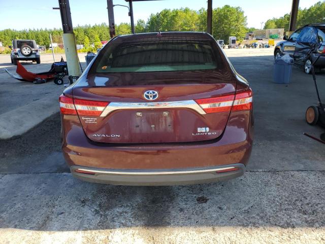 4T1BD1EB0DU012432 - 2013 TOYOTA AVALON HYBRID MAROON photo 6