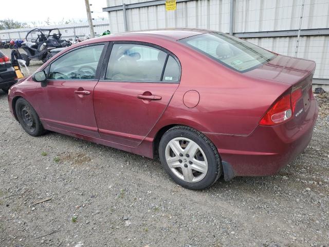 1HGFA15548L116847 - 2008 HONDA CIVIC LX BURGUNDY photo 2