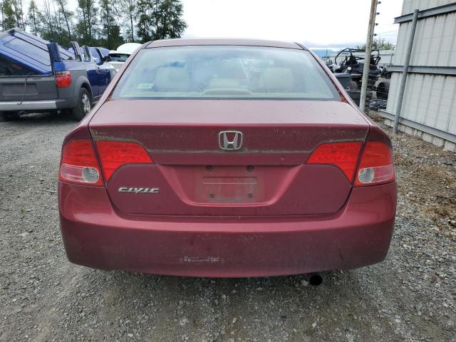 1HGFA15548L116847 - 2008 HONDA CIVIC LX BURGUNDY photo 6