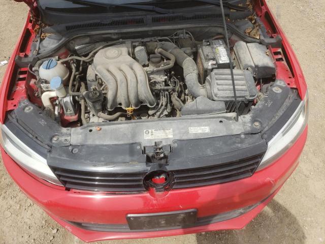 3VW2K7AJ8DM219405 - 2013 VOLKSWAGEN JETTA BASE أحمر صورة 11