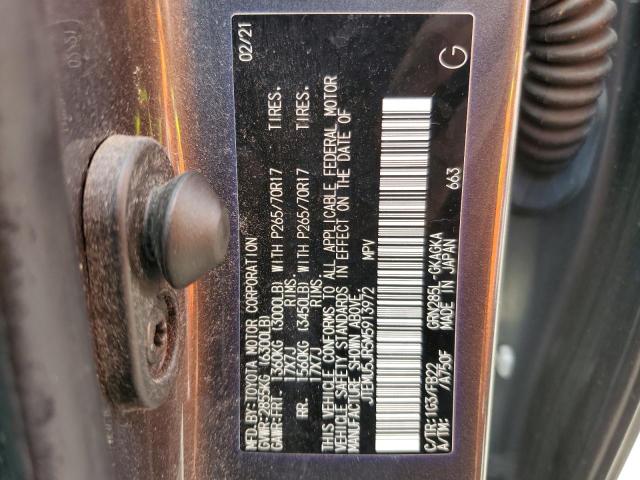 JTEMU5JR5M5913972 - 2021 TOYOTA 4RUNNER SR5/SR5 PREMIUM GRAY photo 13