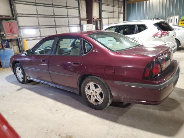 2G1WF52E349356901 - 2004 CHEVROLET IMPALA BURGUNDY photo 2