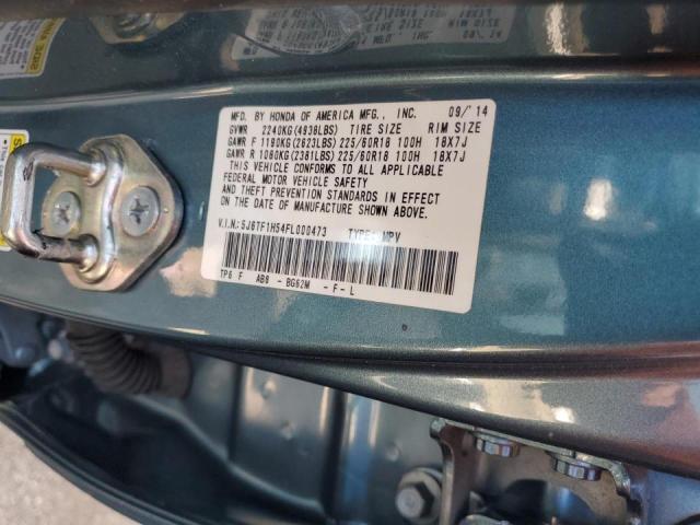 5J6TF1H54FL000473 - 2015 HONDA CROSSTOUR EXL ლურჯი ფოტო 13
