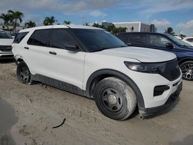 1FM5K8AW7LGC13603 - 2020 FORD EXPLORER POLICE INTERCEPTOR أبيض صورة 4
