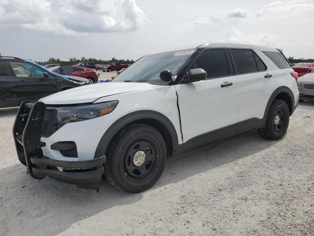 1FM5K8AB6MGA86406 - 2021 FORD EXPLORER POLICE INTERCEPTOR WHITE photo 1