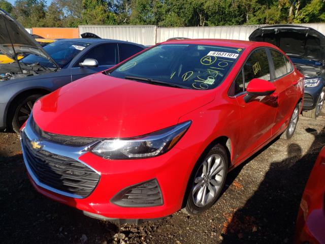 1G1BE5SMXK7117076 - 2019 CHEVROLET CRUZE LT RED photo 2