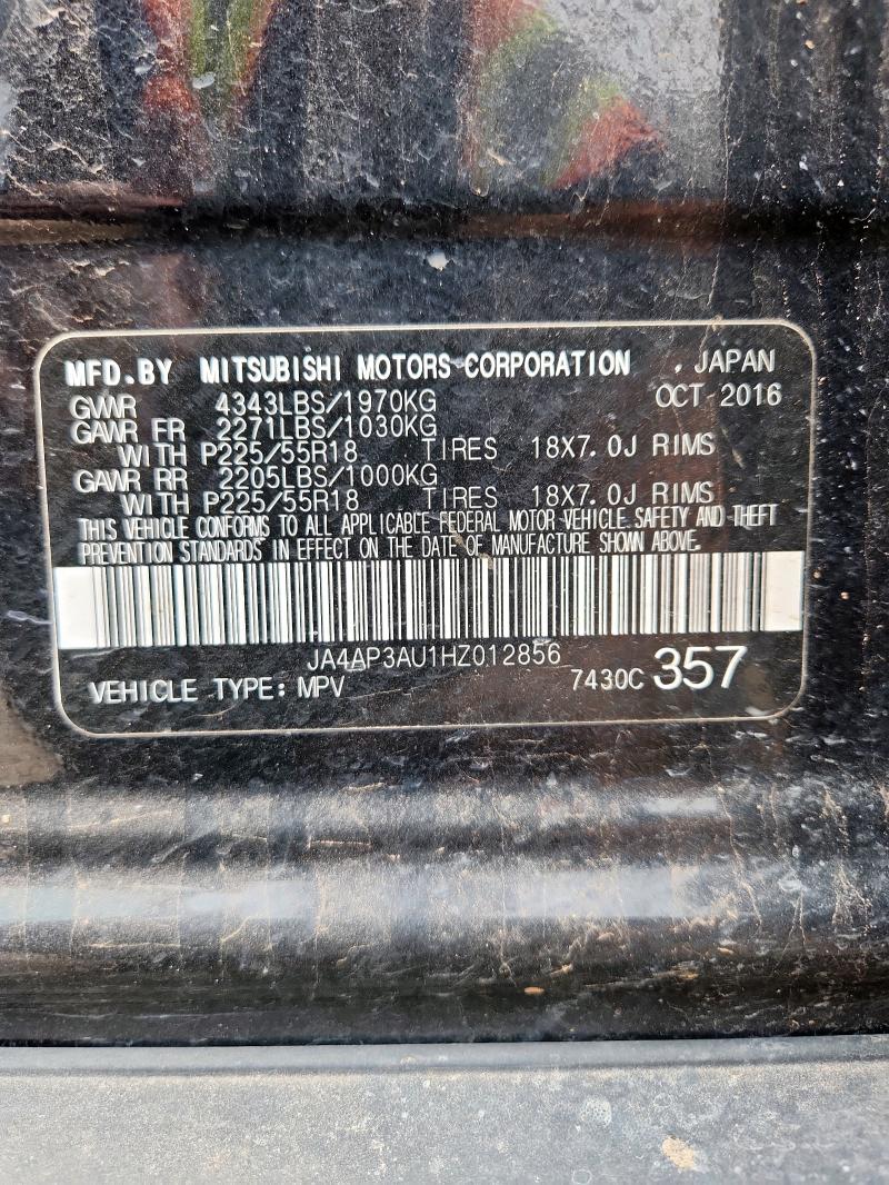 JA4AP3AU1HZ012856 - 2017 MITSUBISHI OUTLANDER ES შავი ფოტო 13