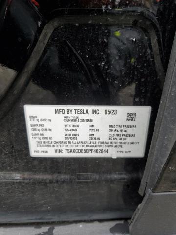 7SAXCDE50PF402844 - 2023 TESLA MODEL X შავი ფოტო 14