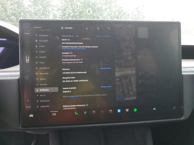 7SAXCDE50PF402844 - 2023 TESLA MODEL X შავი ფოტო 9