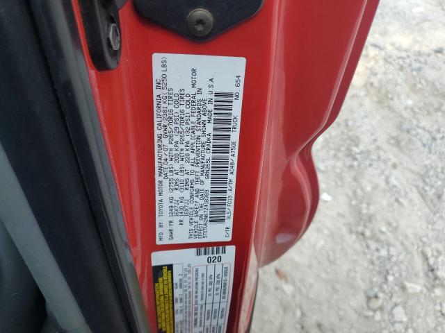 5TETU62N67Z418389 - 2007 TOYOTA TACOMA PRERUNNER ACCESS CAB RED photo 12