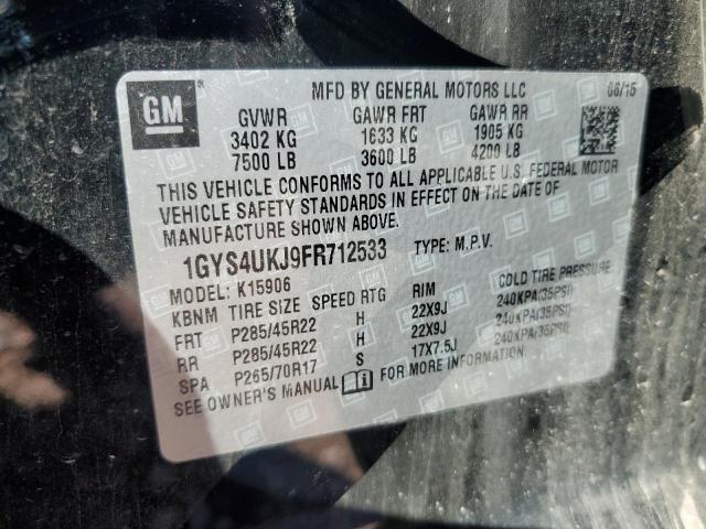 1GYS4UKJ9FR712533 - 2015 CADILLAC ESCALADE ESV PLATINUM 黑色 照片 14