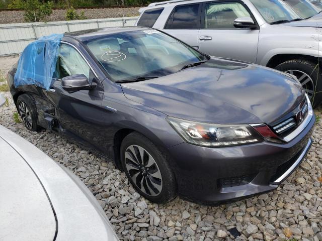 1HGCR6F59EA005225 - 2014 HONDA ACCORD HYBRID EXL GRAY photo 4