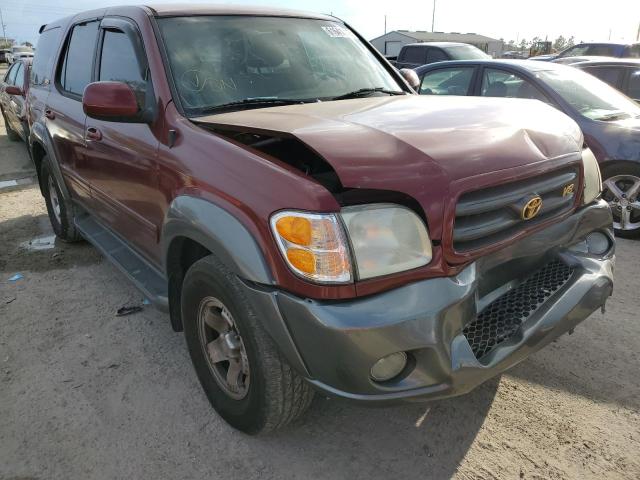 5TDZT34A23S182711 - 2003 TOYOTA SEQUOIA SR RED photo 1