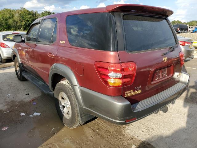 5TDZT34A23S182711 - 2003 TOYOTA SEQUOIA SR RED photo 3