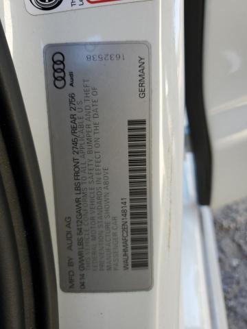 WAUHMAFC2EN148141 - 2014 AUDI A6 PRESTIGE WHITE photo 13