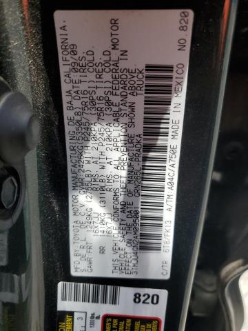 3TMJU4GN2AM095001 - 2010 TOYOTA TACOMA DOUBLE CAB PRERUNNER GREEN photo 12