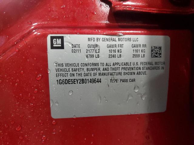 1G6DE5EY2B0149644 - 2011 CADILLAC CTS LUXURY COLLECTION 红色 照片 12