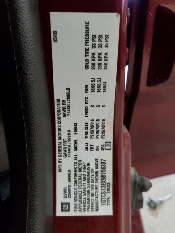 1GTCS13EX98156307 - 2009 GMC CANYON BURGUNDY photo 12