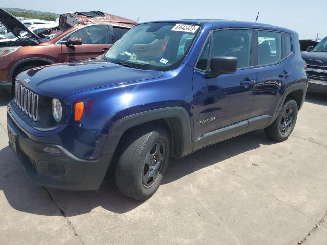 ZACCJBAB5HPF75013 - 2017 JEEP RENEGADE SPORT BLUE photo 1