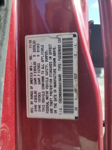 1HGCM66896A018485 - 2006 HONDA ACCORD EX 栗色 照片 12