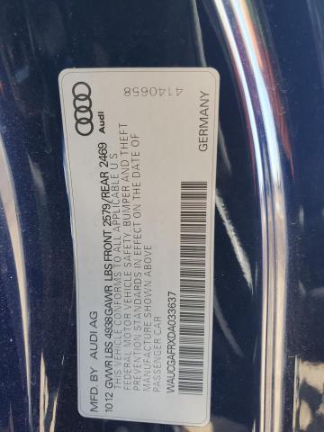 WAUCGAFRXDA033637 - 2013 AUDI S5 PREMIUM PLUS BLUE photo 13