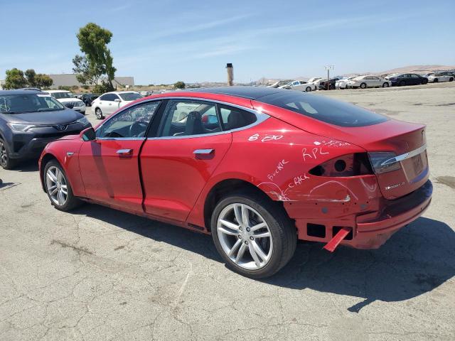 5YJSA1H14EFP34013 - 2014 TESLA MODEL S Красный фото 2