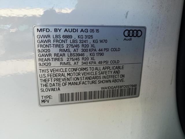 WA1DGAFE8FD027948 - 2015 AUDI Q7 PRESTIGE WHITE photo 13