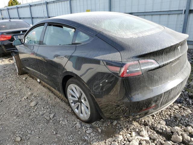 5YJ3E1EA8NF304112 - 2022 TESLA MODEL 3 BLACK photo 3