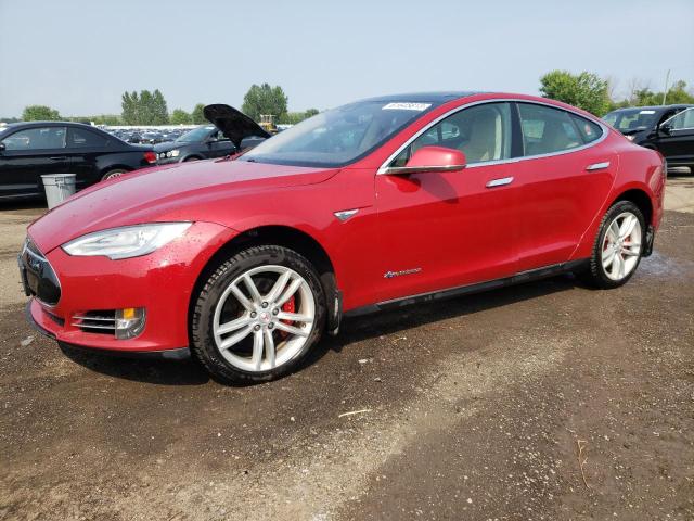 5YJSA1H20EFP63064 - 2014 TESLA MODEL S Qırmızı foto 1