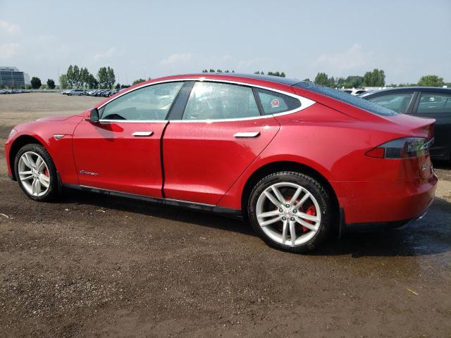 5YJSA1H20EFP63064 - 2014 TESLA MODEL S Qırmızı foto 2