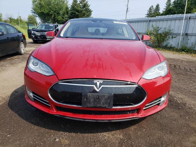 5YJSA1H20EFP63064 - 2014 TESLA MODEL S Qırmızı foto 5
