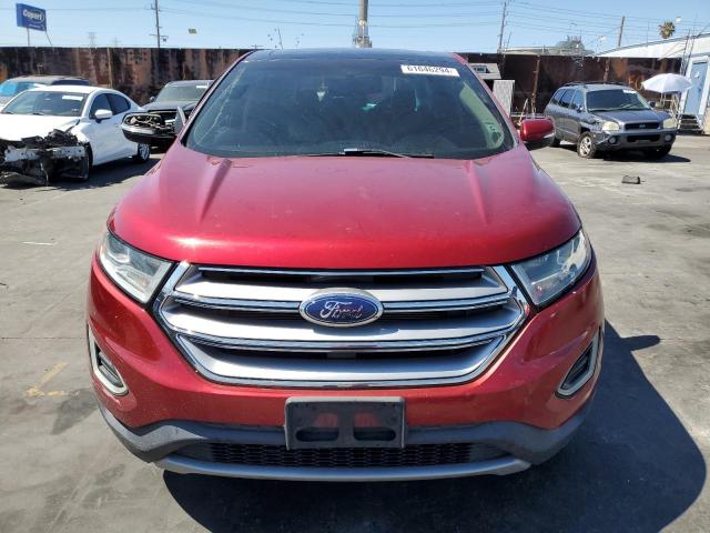 2FMTK3J89FBB42444 - 2015 FORD EDGE SEL BURGUNDY photo 5