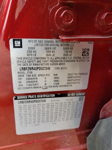 LRBFZNR40PD027249 - 2023 BUICK ENVISION ESSENCE Qırmızı foto 12