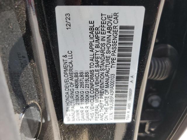 19UUB5F43RA000103 - 2024 ACURA TLX TECHNOLOGY 黑色 照片 12