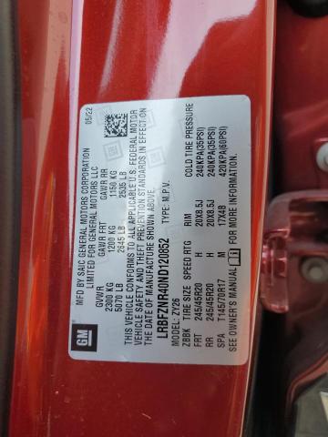 LRBFZNR40ND120852 - 2022 BUICK ENVISION ESSENCE RED photo 13