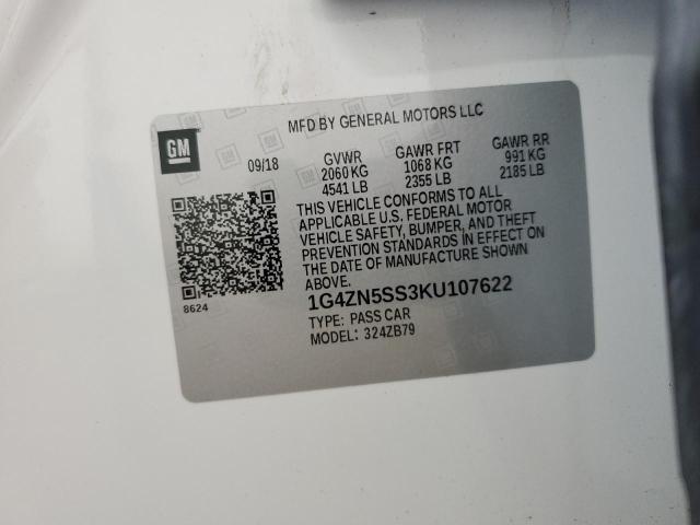 1G4ZN5SS3KU107622 - 2019 BUICK LACROSSE PREFERRED WHITE photo 12