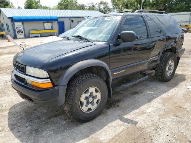 1GNCT18W82K100008 - 2002 CHEVROLET BLAZER BLACK photo 1