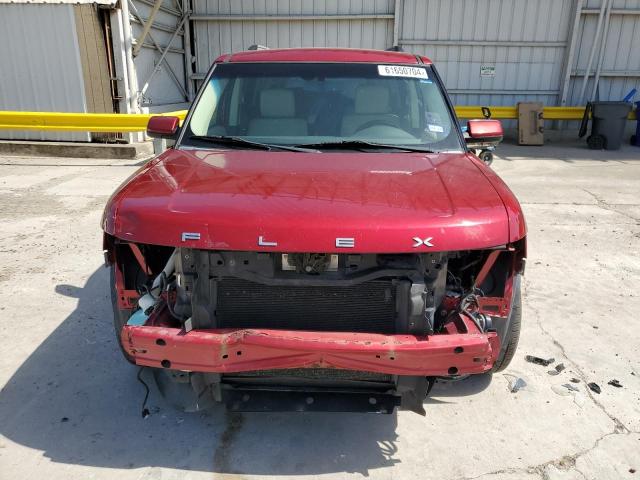 2FMGK5D87EBD11299 - 2014 FORD FLEX LIMITED RED photo 5