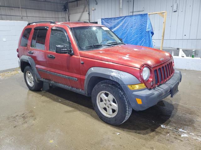 1J4GL48K47W500649 - 2007 JEEP LIBERTY SPORT MAROON photo 4