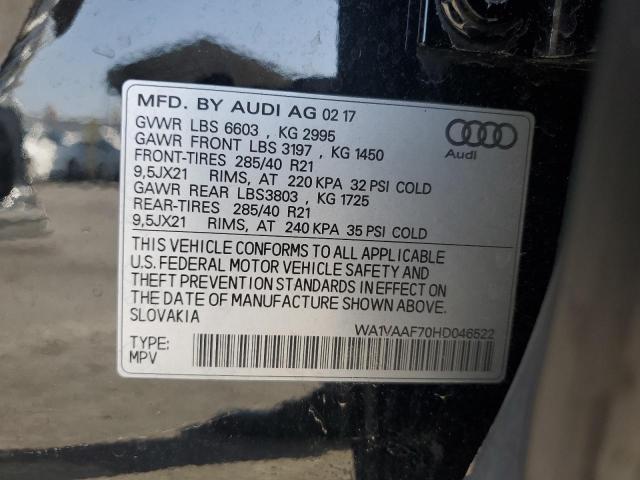 WA1VAAF70HD046522 - 2017 AUDI Q7 PRESTIGE BLUE photo 13