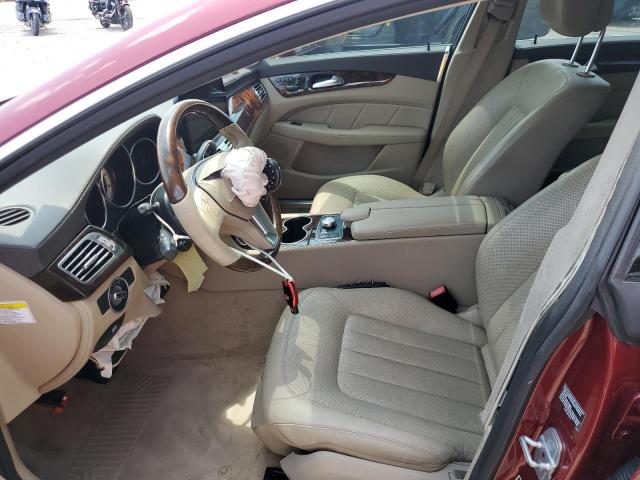 WDDLJ7DB1CA032636 - 2012 MERCEDES-BENZ CLS 550 BURGUNDY photo 7