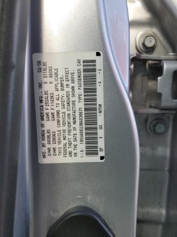 19UUA66238A036671 - 2008 ACURA TL GRAY photo 12