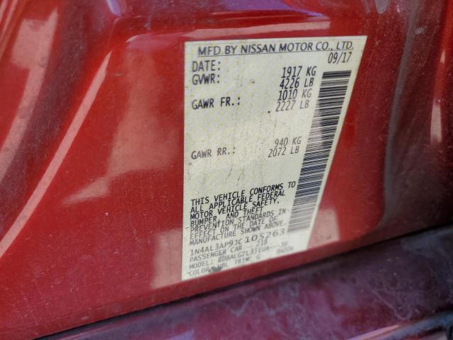 1N4AL3AP9JC105263 - 2018 NISSAN ALTIMA 2.5 RED photo 12